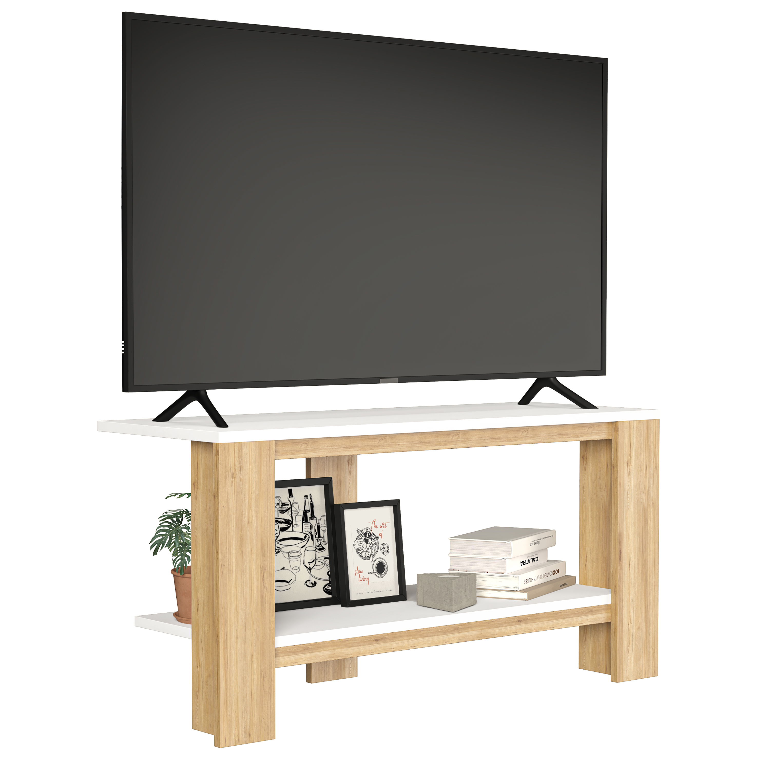 Foto 2 pulgar | Mueble de Tv Frame Moru Blanco