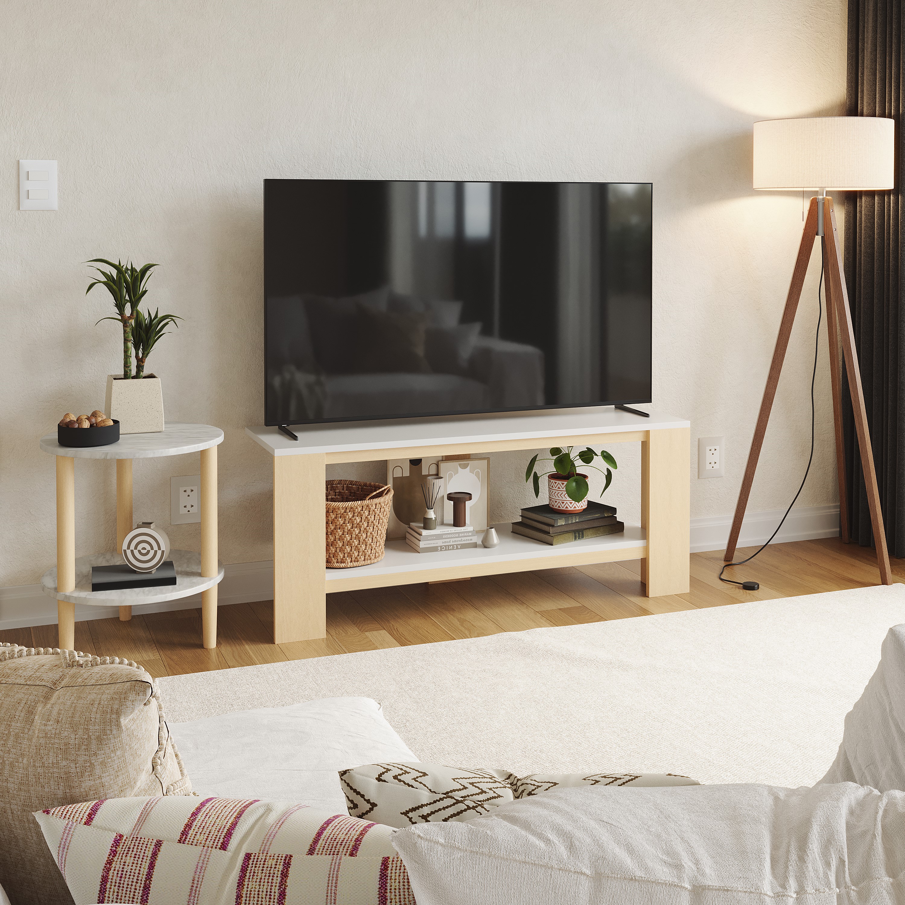 Foto 5 pulgar | Mueble de Tv Frame Moru Blanco