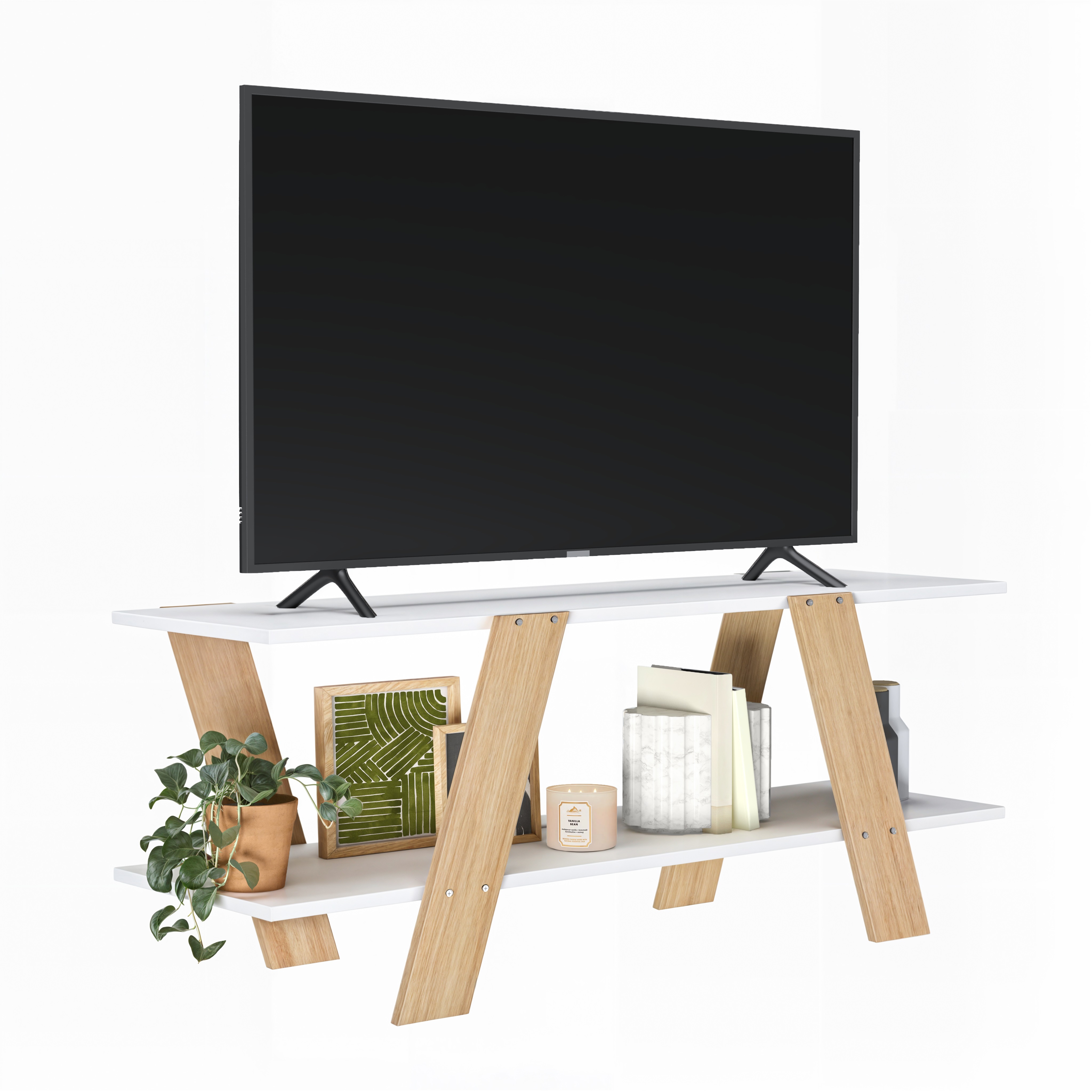 Foto 2 pulgar | Mueble de Tv Rack Moru Blanco
