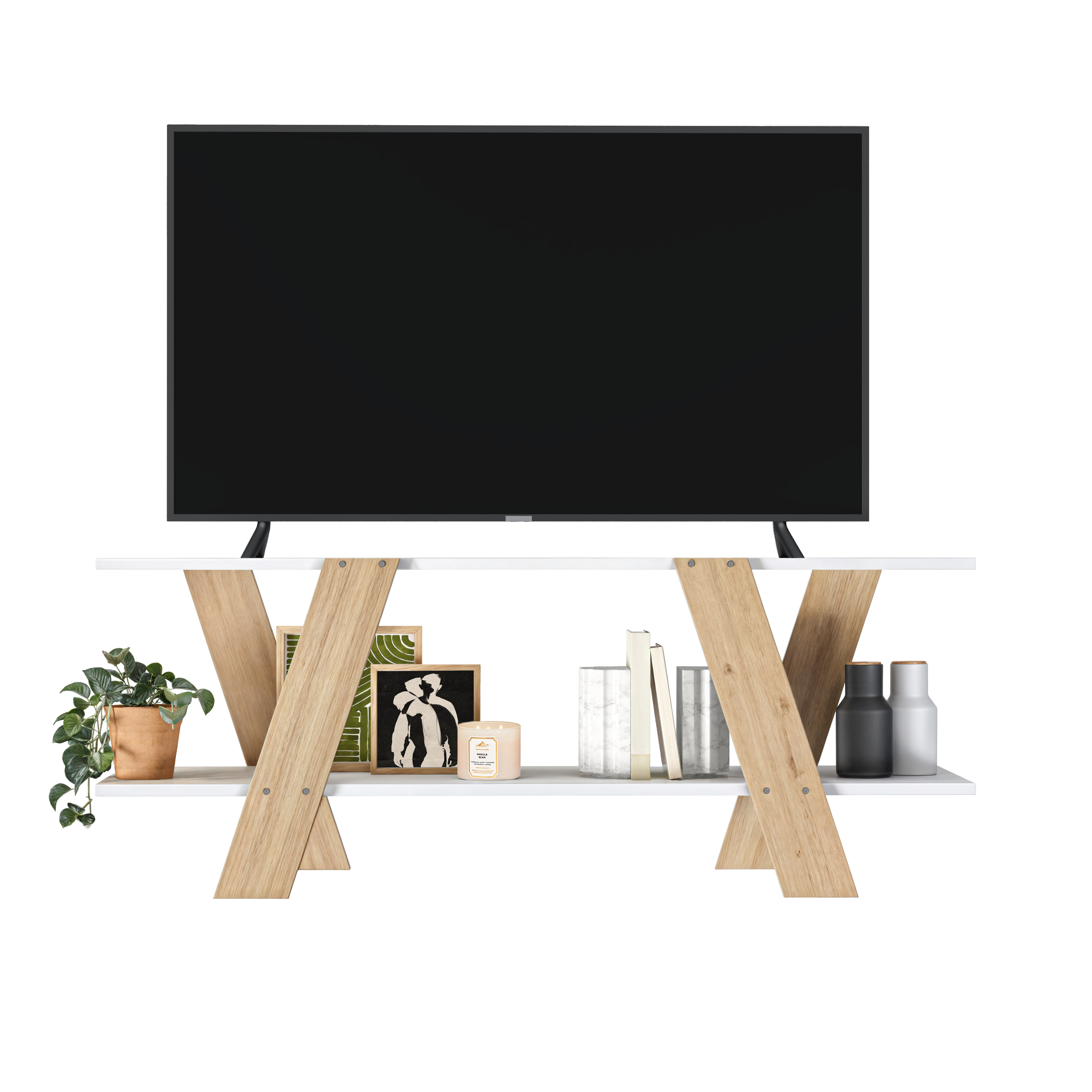 Foto 3 pulgar | Mueble de Tv Rack Moru Blanco