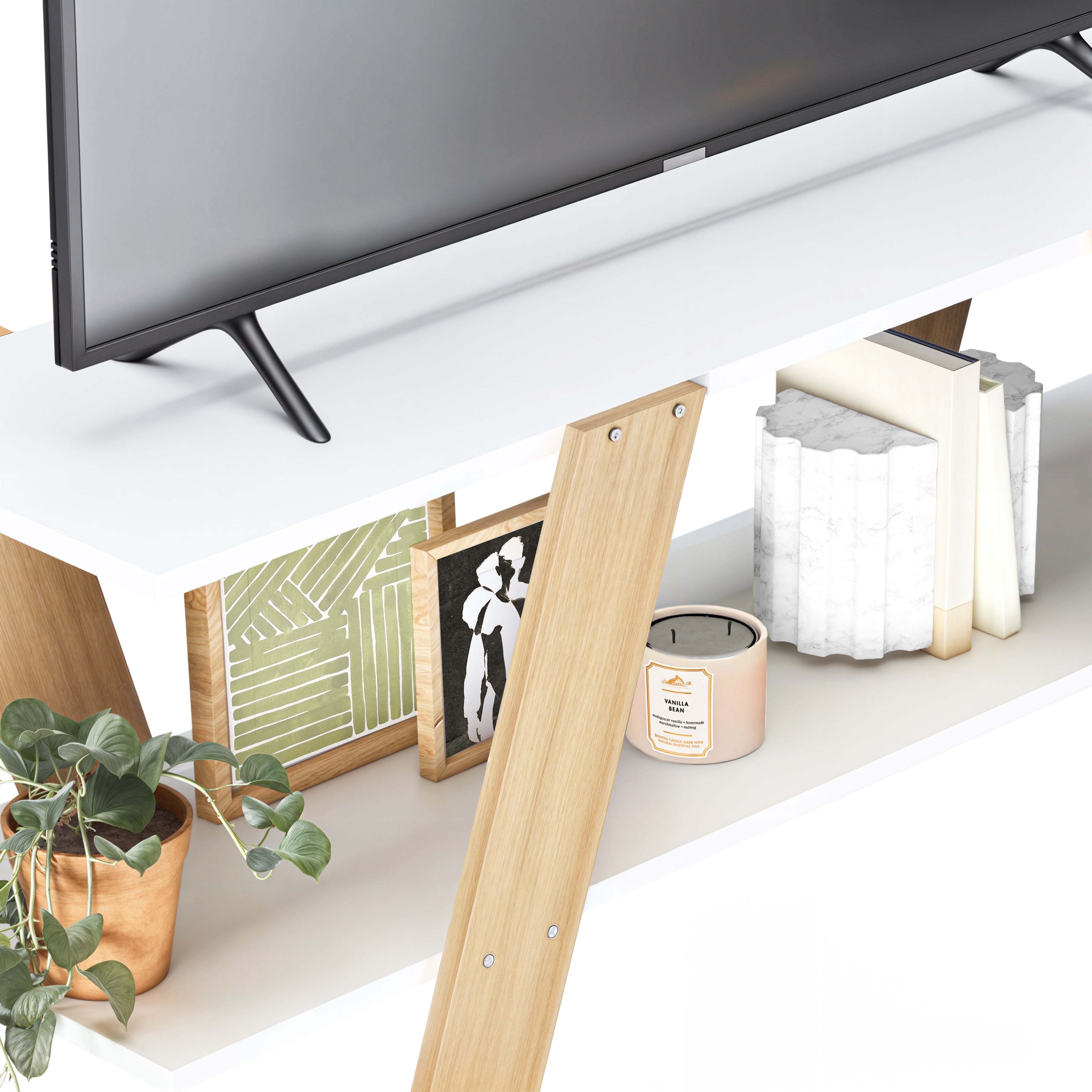 Foto 4 pulgar | Mueble de Tv Rack Moru Blanco