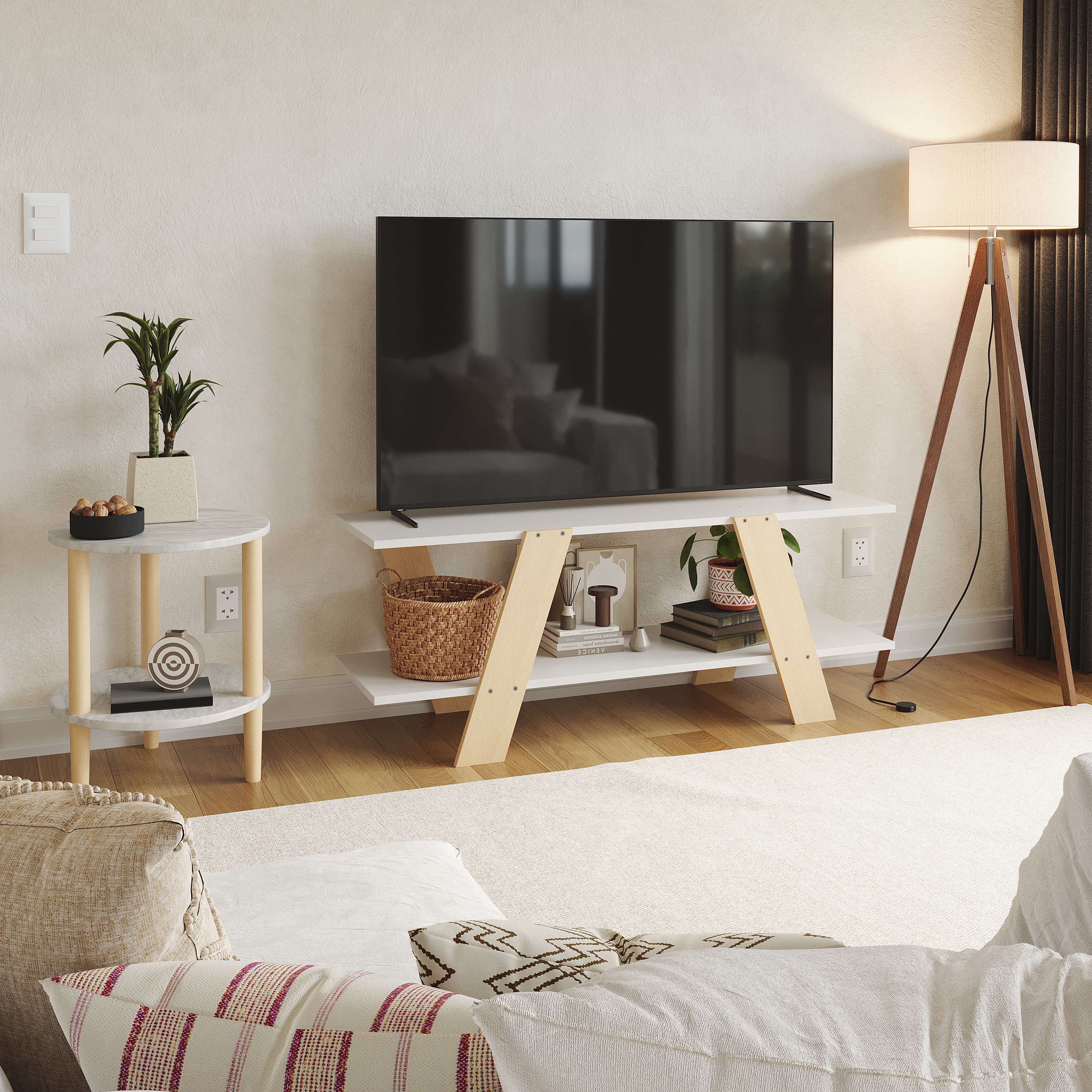 Foto 5 pulgar | Mueble de Tv Rack Moru Blanco