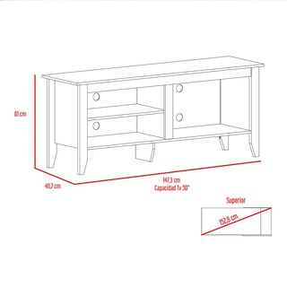 Foto 5 | Combo Siruel Incluye Librero Bajo, Mesa de Centro y Rack Para Tv Virtual Muebles