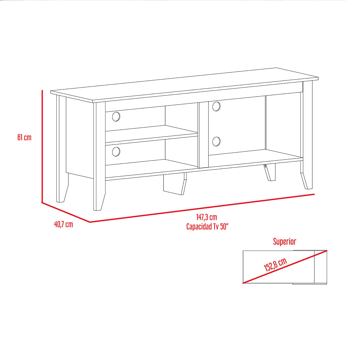 Foto 6 pulgar | Combo Jaco Incluye Librero y Rack para Tv Virtual Muebles