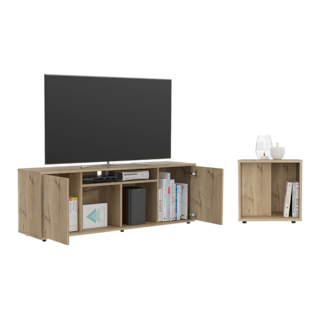 Foto 1 | Combo Eco, Incluye Mesa Auxiliar Y Rack Para Tv