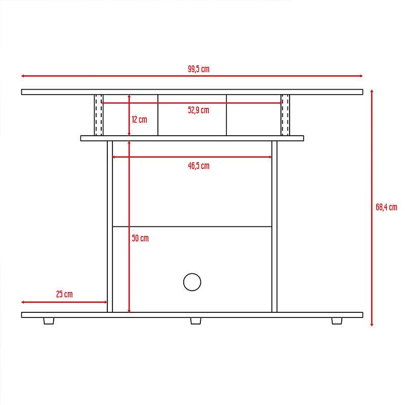 Foto 5 pulgar | Mesa para Tv con Archivador Negro 2 Piezas