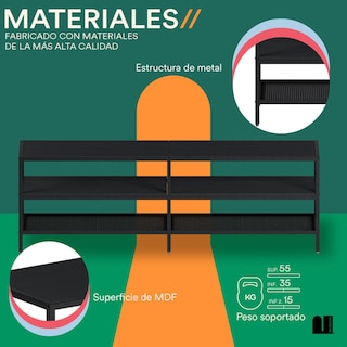 Foto 3 | Mueble Para Tv Mubson Zakim Negro Centro De Entretenimiento
