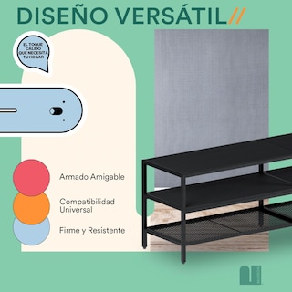 Foto 4 | Mueble Para Tv Mubson Zakim Negro Centro De Entretenimiento