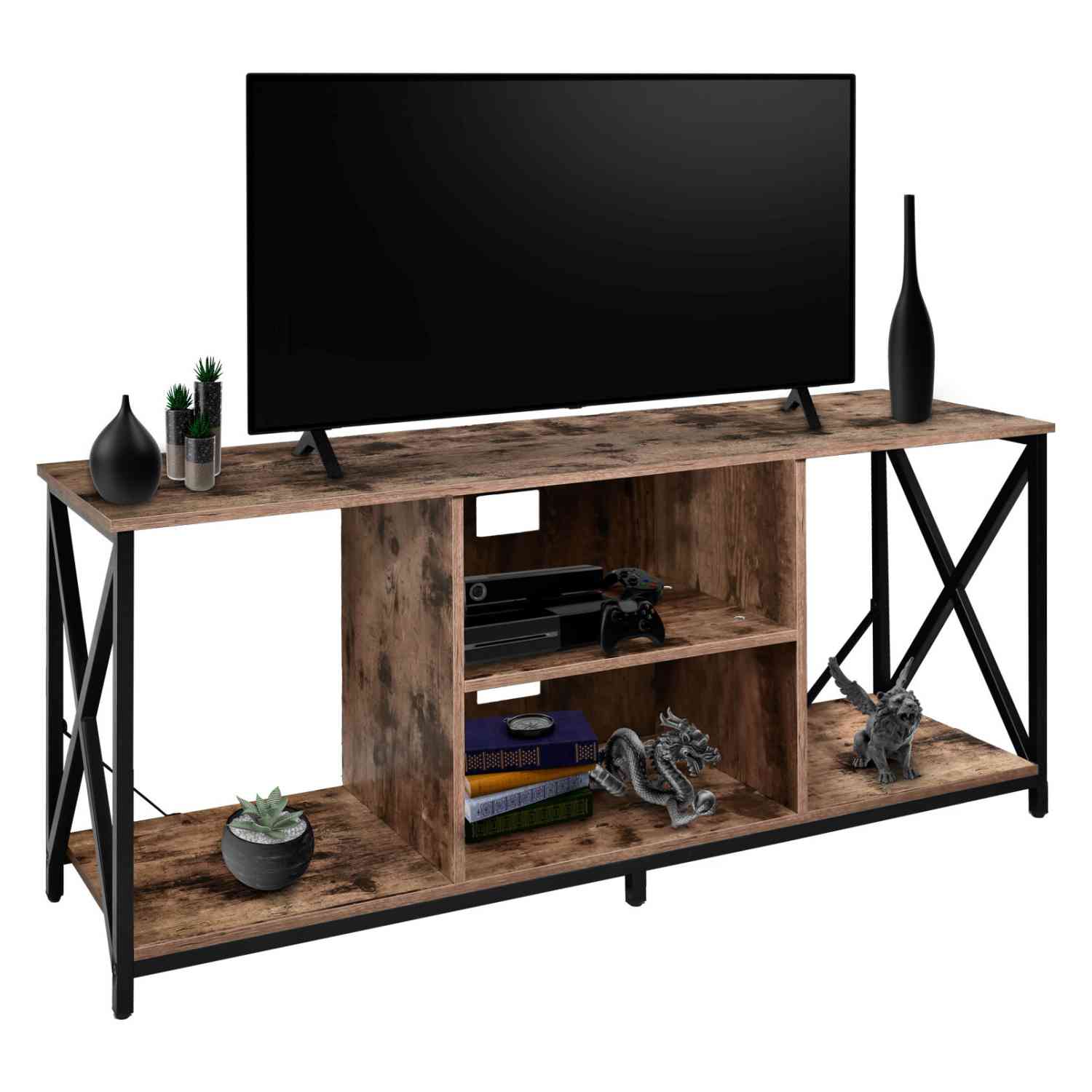 Foto 3 pulgar | Mueble Tv Rack & Pack 1.40 m 3 Niveles Cafe