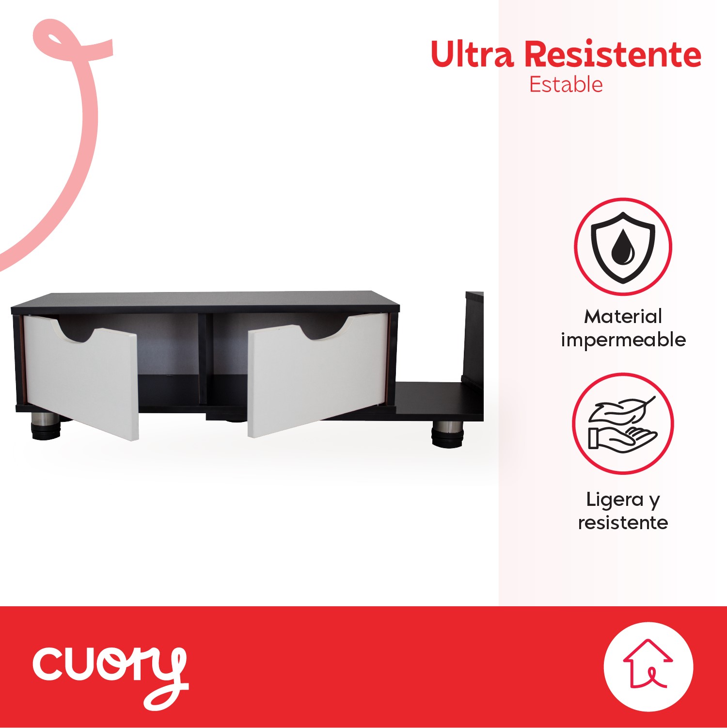 Foto 4 pulgar | Mesa para Tv Cuory Minimalista