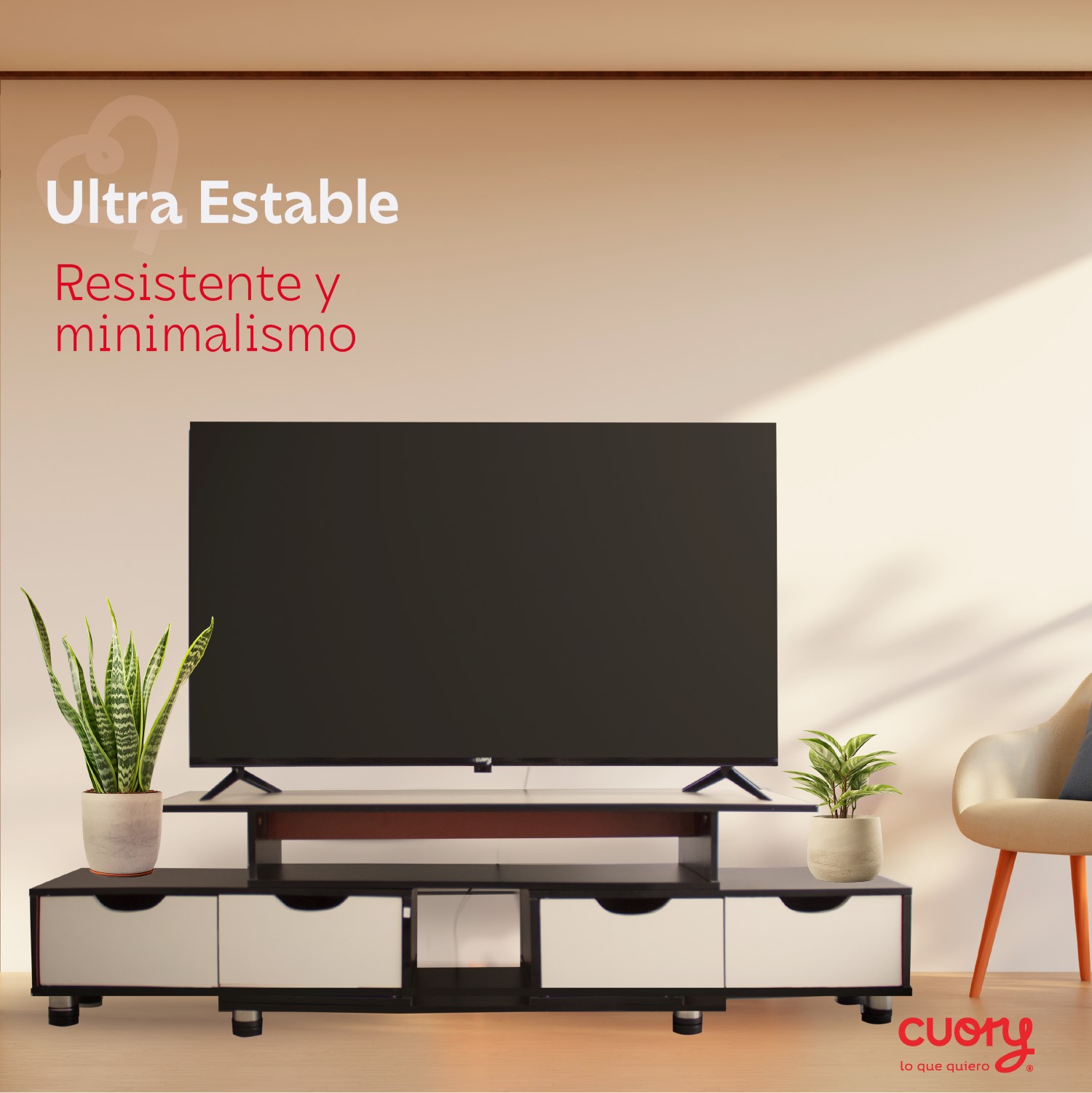 Foto 6 pulgar | Mesa para Tv Cuory Minimalista