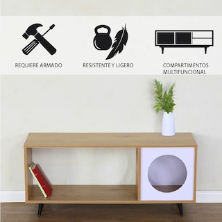 Foto 3 | Ilios Innova | Mueble Para Tv Con Espacio Para Mascota Y Almacenaje, Mueble Versátil Y Funcional Para Tu Hogar