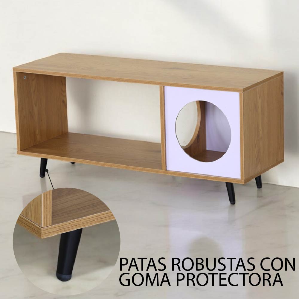 Foto 7 pulgar | Ilios Innova | Mueble Para Tv Con Espacio Para Mascota Y Almacenaje, Mueble Versátil Y Funcional Para Tu Hogar