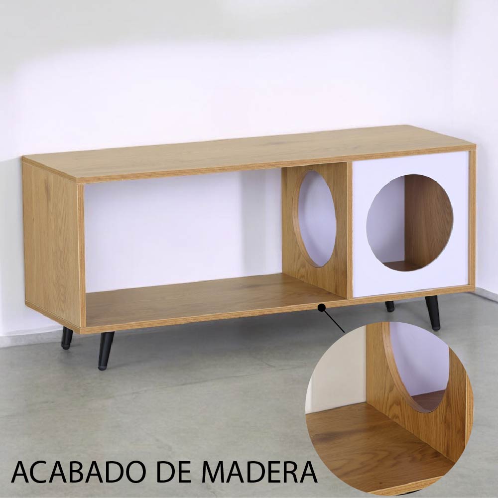 Foto 8 pulgar | Ilios Innova | Mueble Para Tv Con Espacio Para Mascota Y Almacenaje, Mueble Versátil Y Funcional Para Tu Hogar