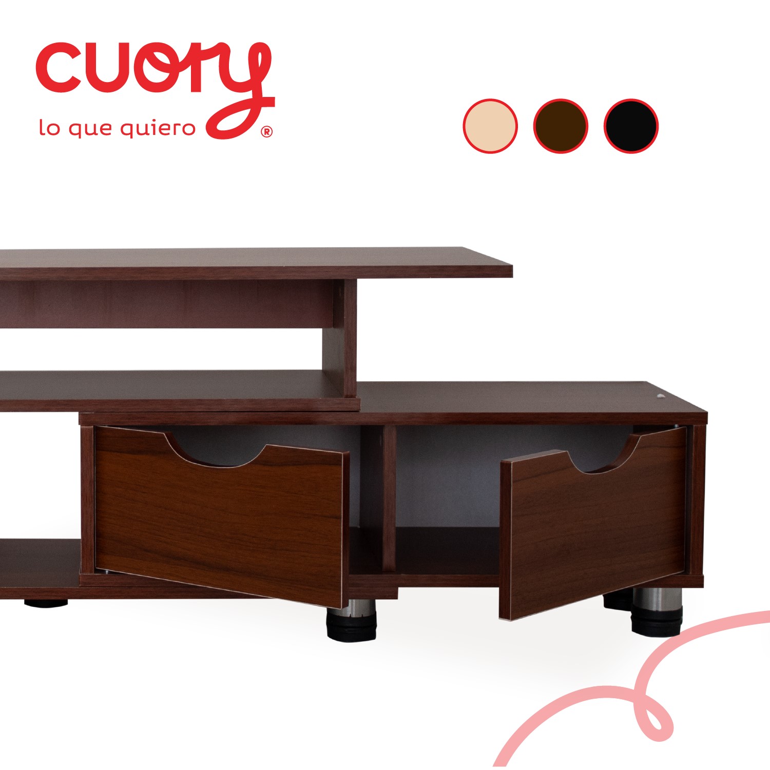 Foto 5 pulgar | Mesa para Tv Cuory Minimalista