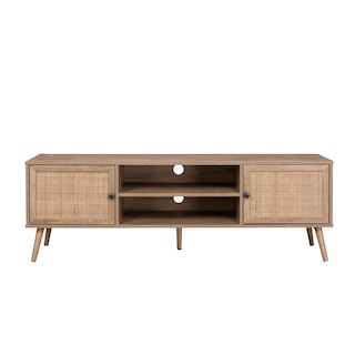 Foto 1 | Mueble De TV Top Living Vigan con Estantes Y Puertas De Ratán Natural