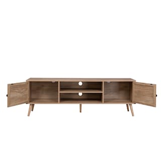 Foto 5 | Mueble De TV Top Living Vigan con Estantes Y Puertas De Ratán Natural