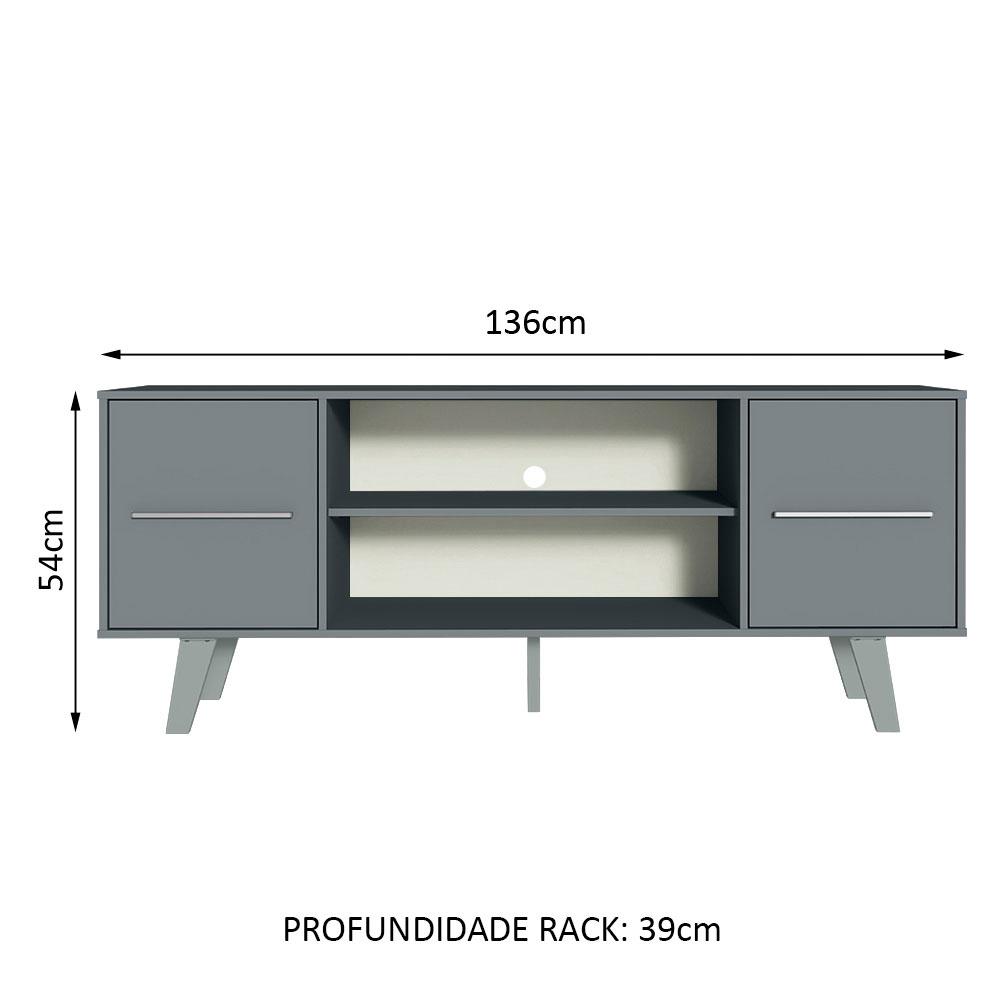 Foto 4 pulgar | Mesa para Tv Madesa Gris