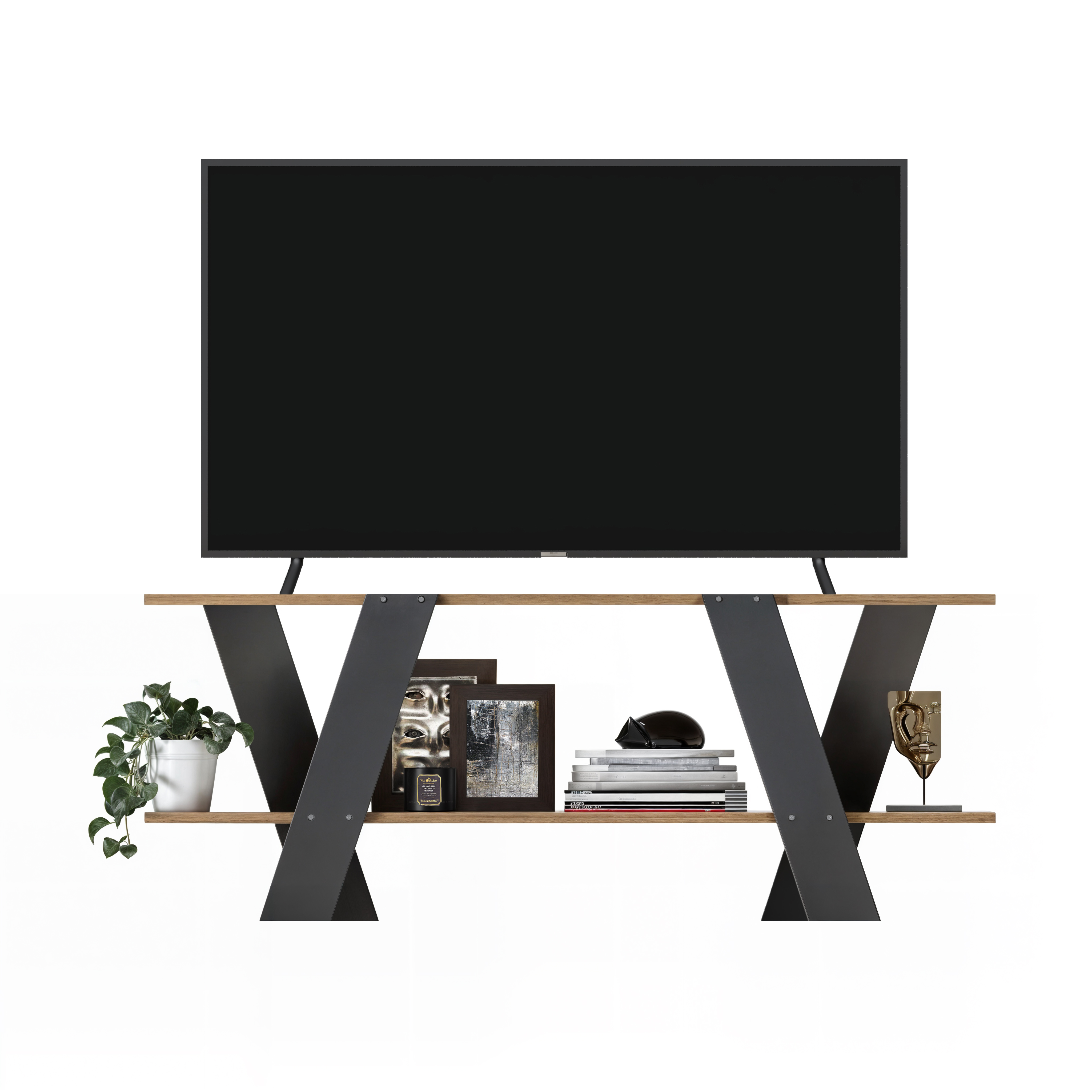 Foto 3 pulgar | Mueble De Tv Rack, Moru, Latte