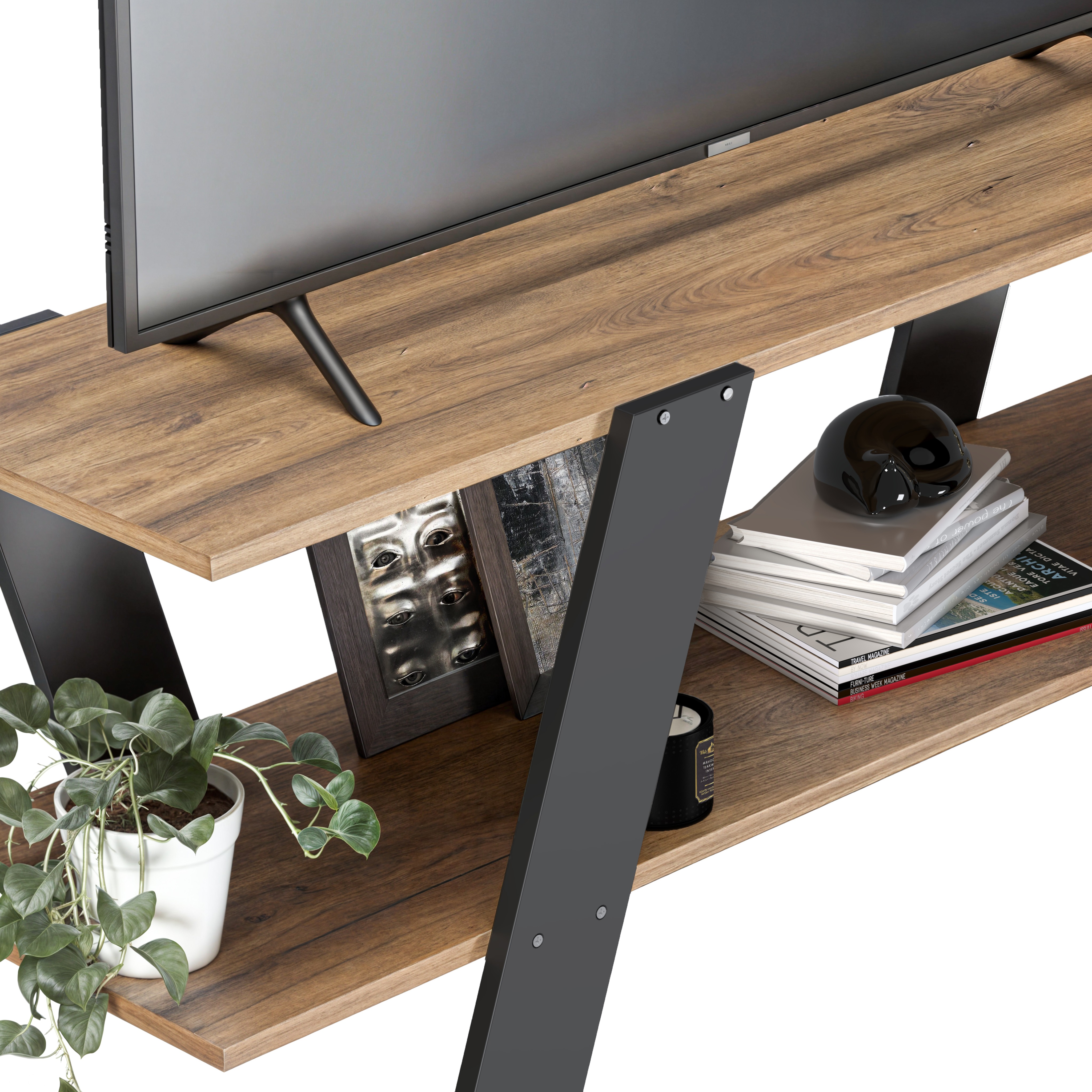 Foto 4 pulgar | Mueble De Tv Rack, Moru, Latte