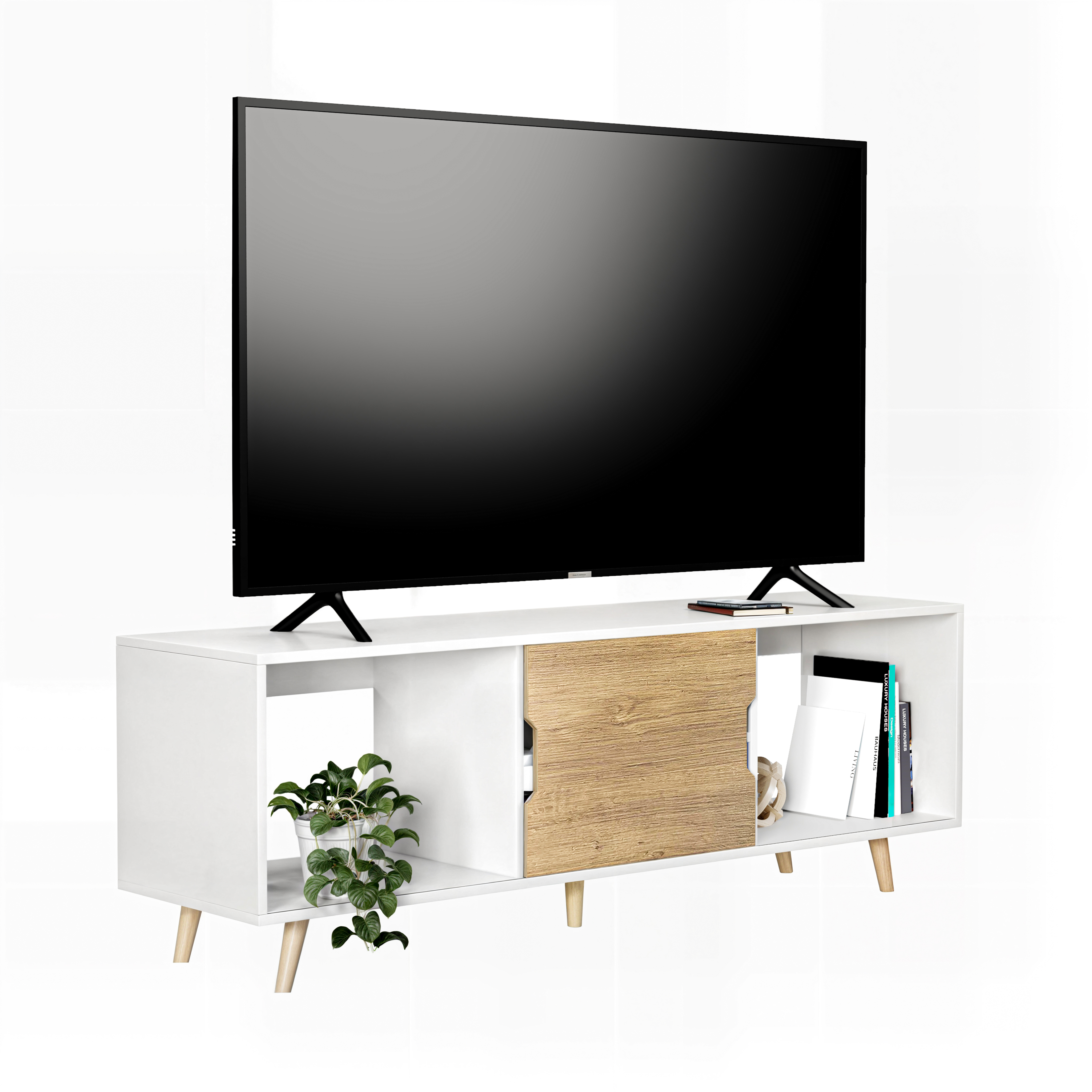 Foto 2 pulgar | Mueble De Tv Prime, Moru, Blanco