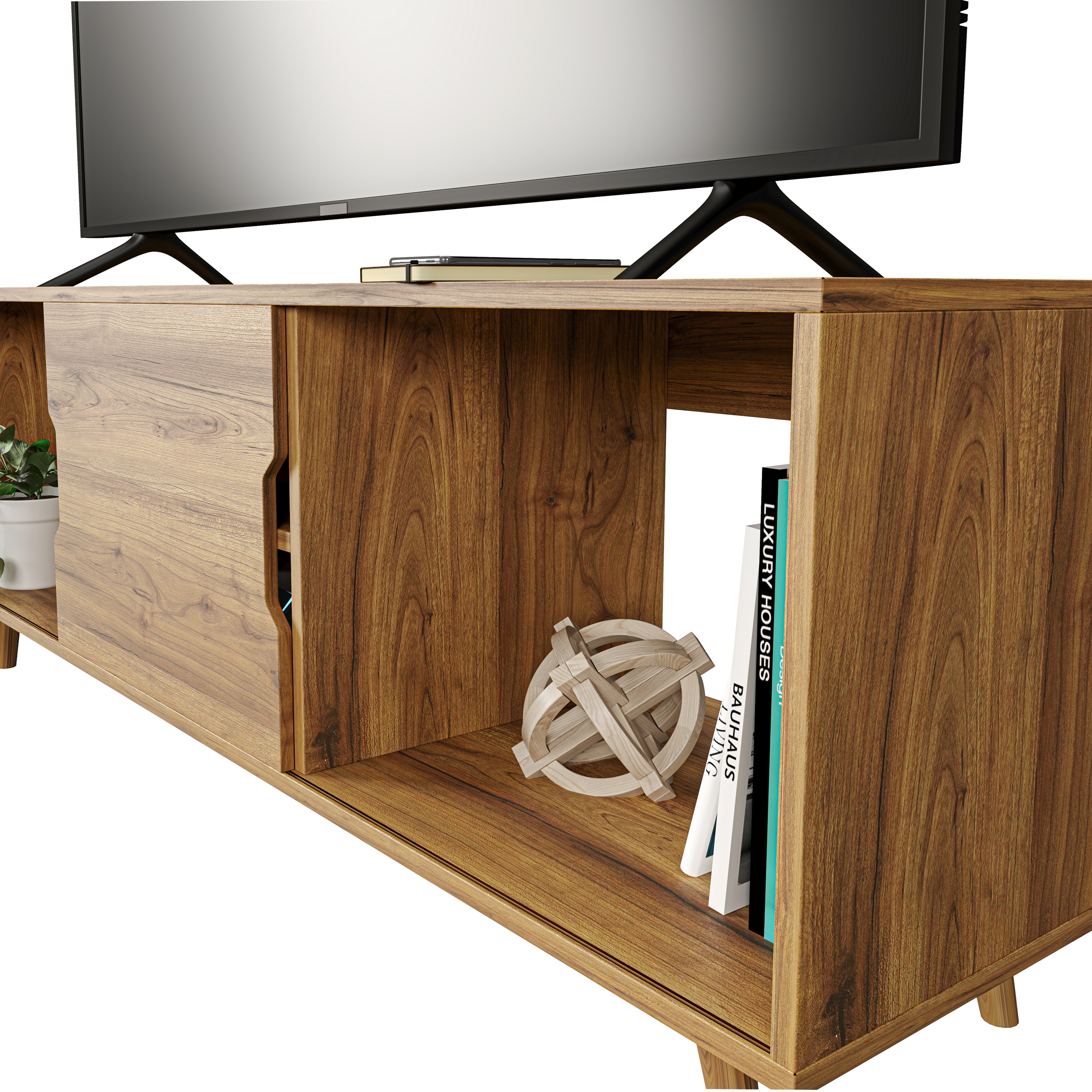 Foto 4 pulgar | Mueble De Tv Prime, Moru, Latte