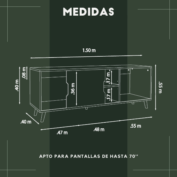 Foto 8 pulgar | Mueble De Tv Prime, Moru, Latte