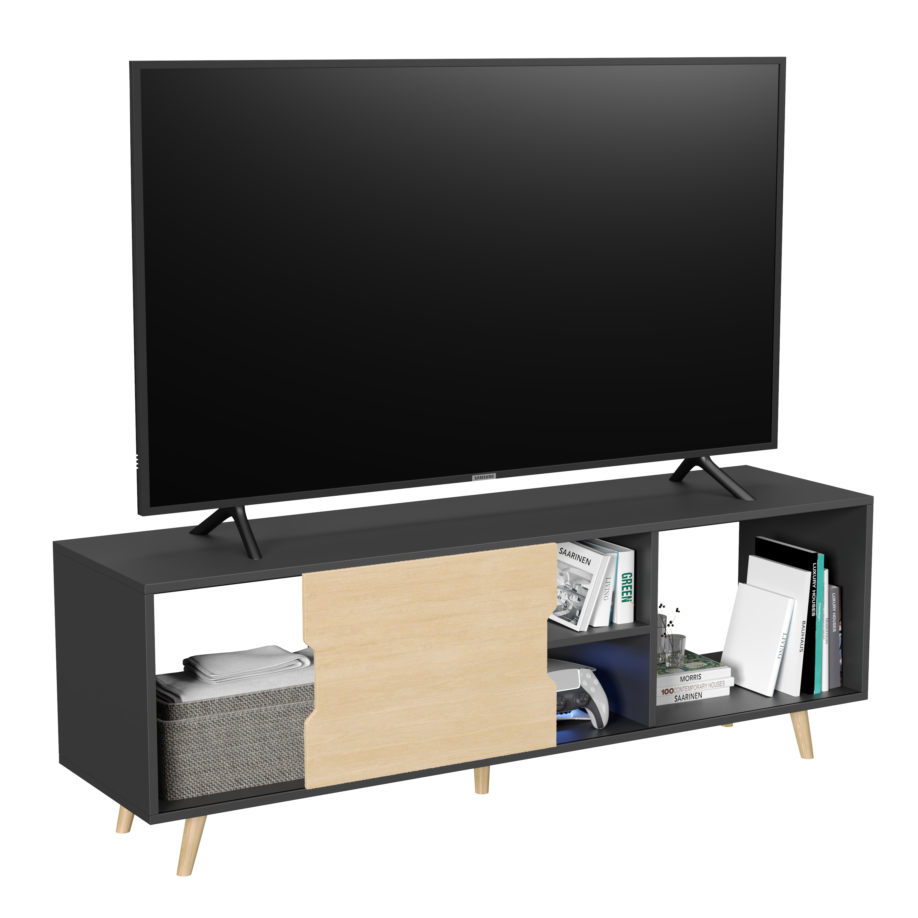 Foto 4 pulgar | Mueble De Tv Prime, Moru, Negro