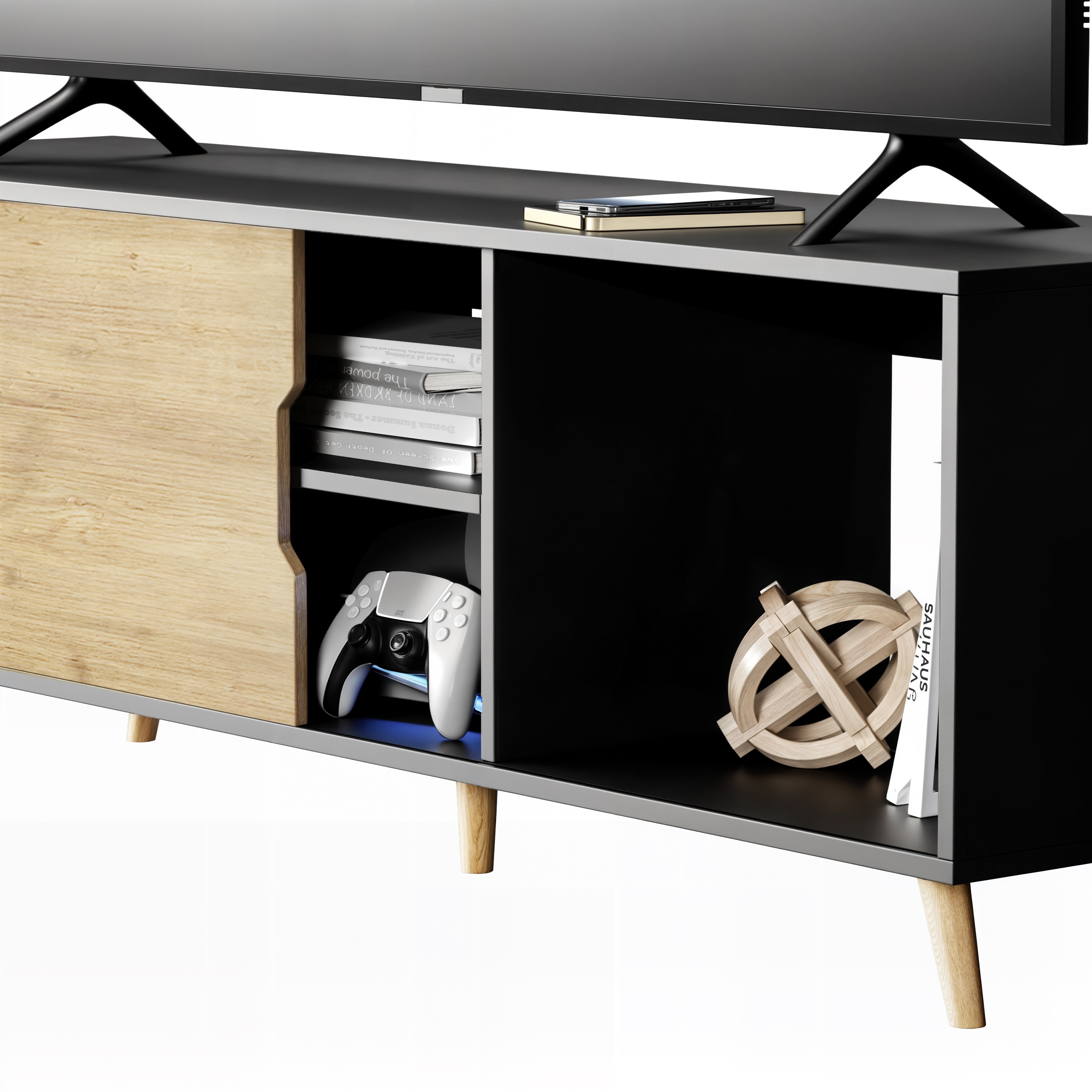 Foto 5 pulgar | Mueble De Tv Prime, Moru, Negro