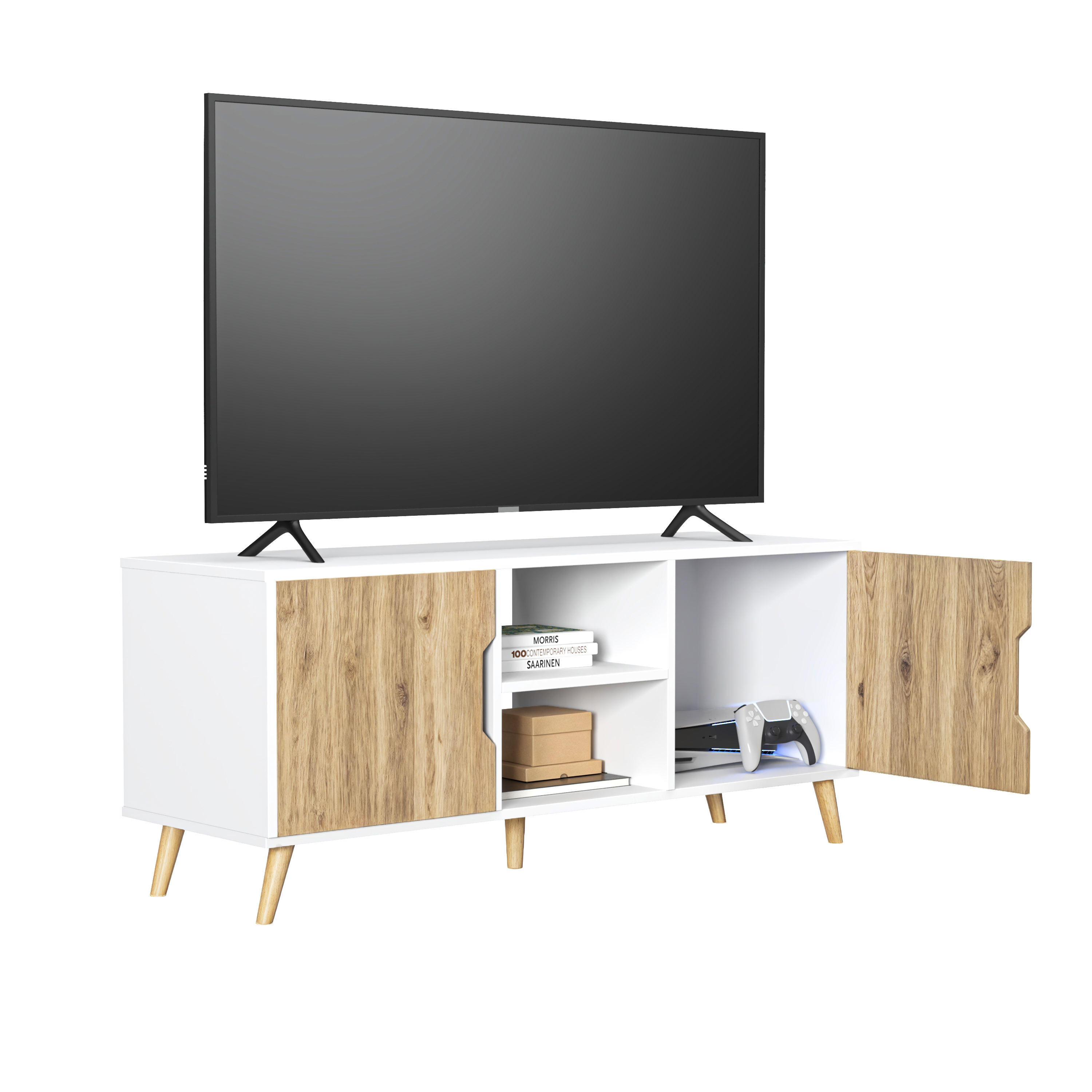 Foto 2 pulgar | Mueble De Tv Full, Moru, Blanco