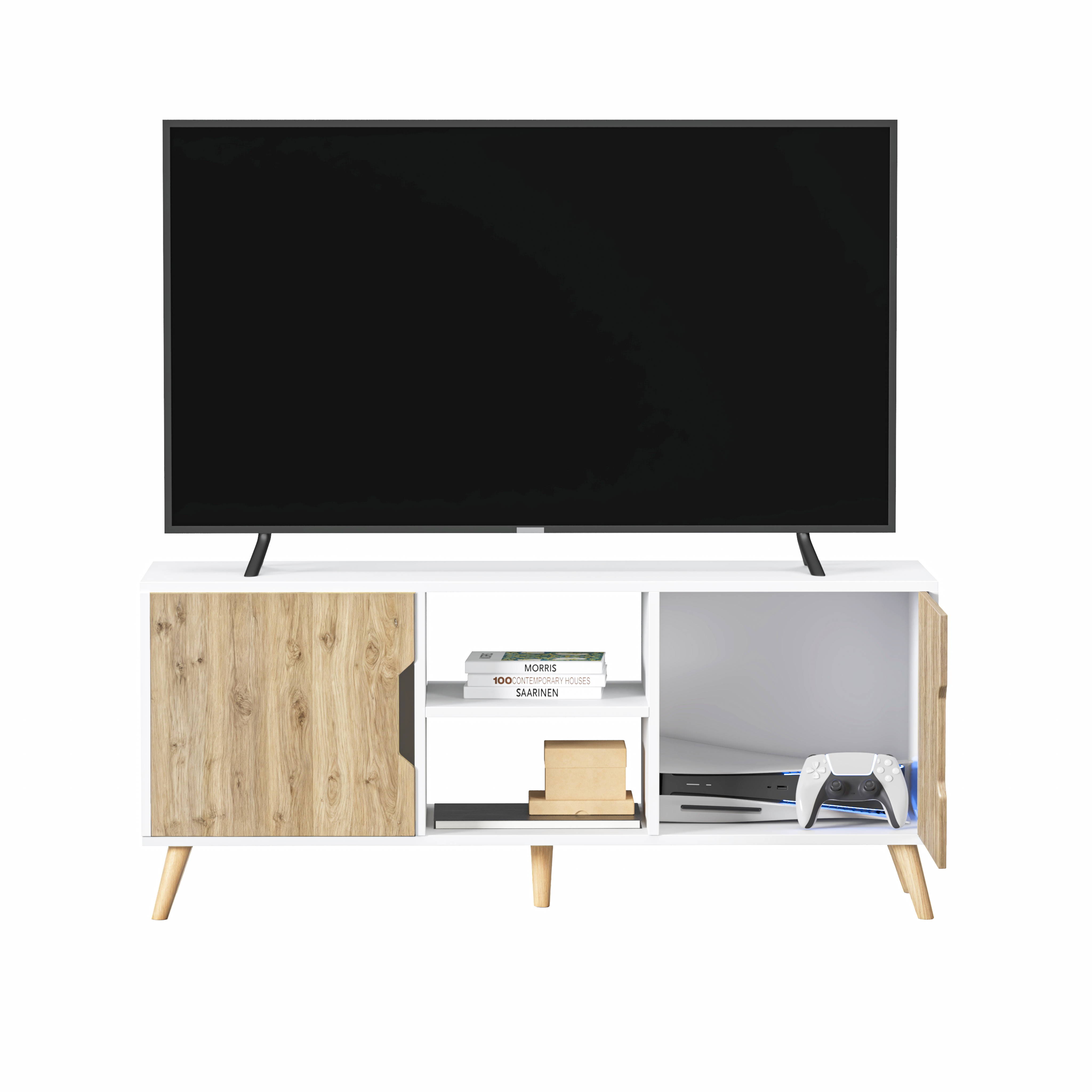 Foto 3 pulgar | Mueble De Tv Full, Moru, Blanco