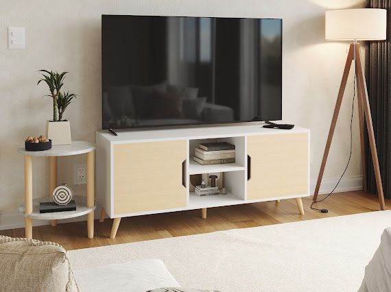 Foto 5 pulgar | Mueble De Tv Full, Moru, Blanco