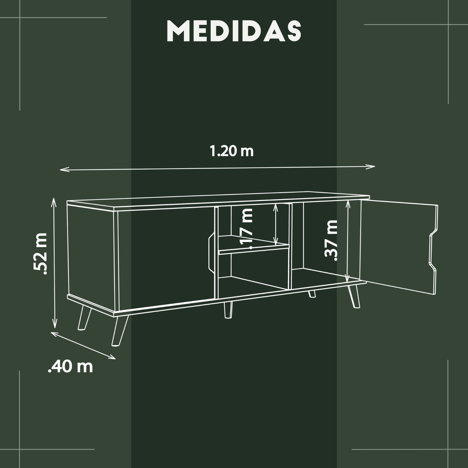 Foto 7 pulgar | Mueble De Tv Full, Moru, Blanco