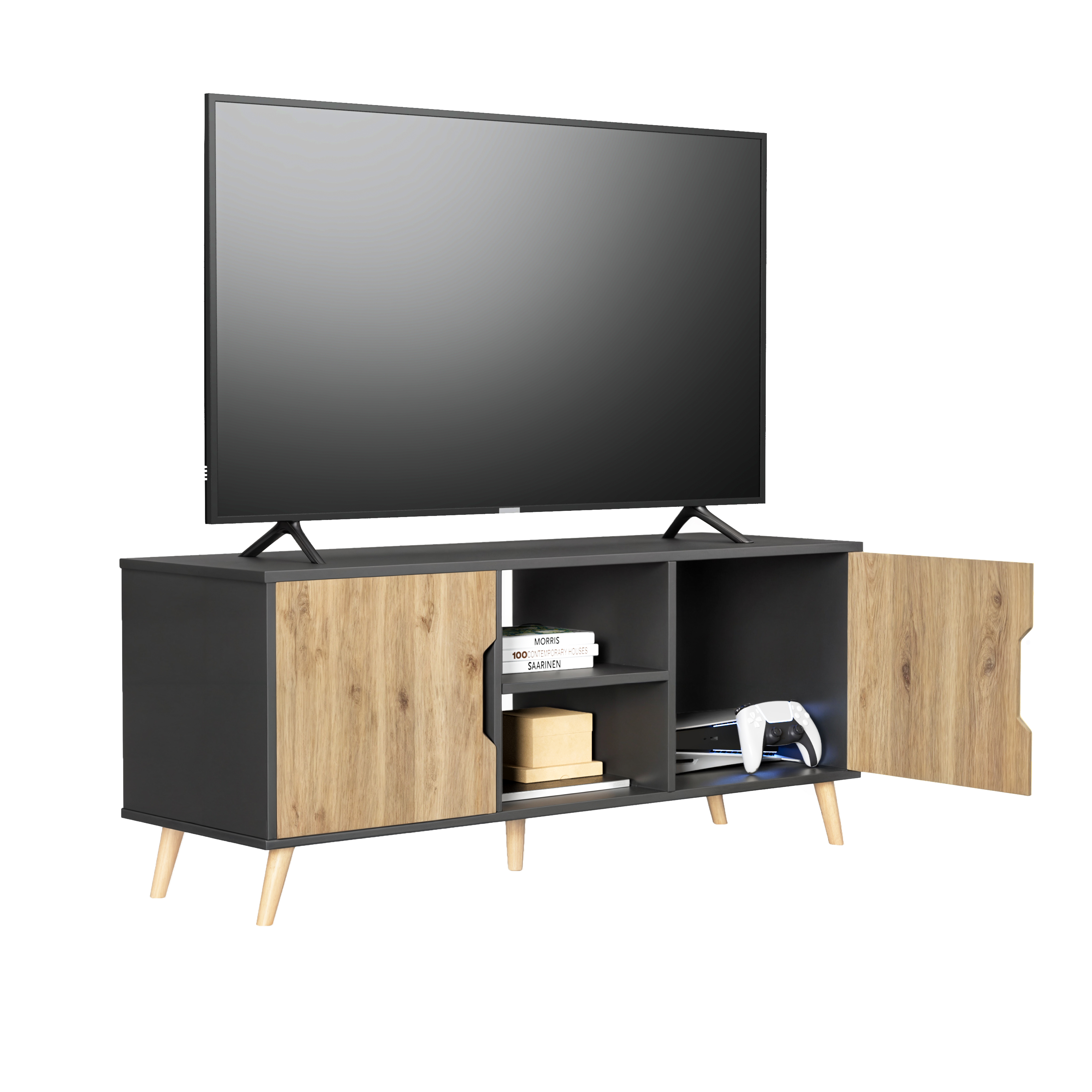 Foto 2 pulgar | Mueble De Tv Full, Moru, Negro