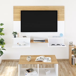 Foto 5 | Mueble De Tv Panel Dúo, Moru, Blanco Y Roble