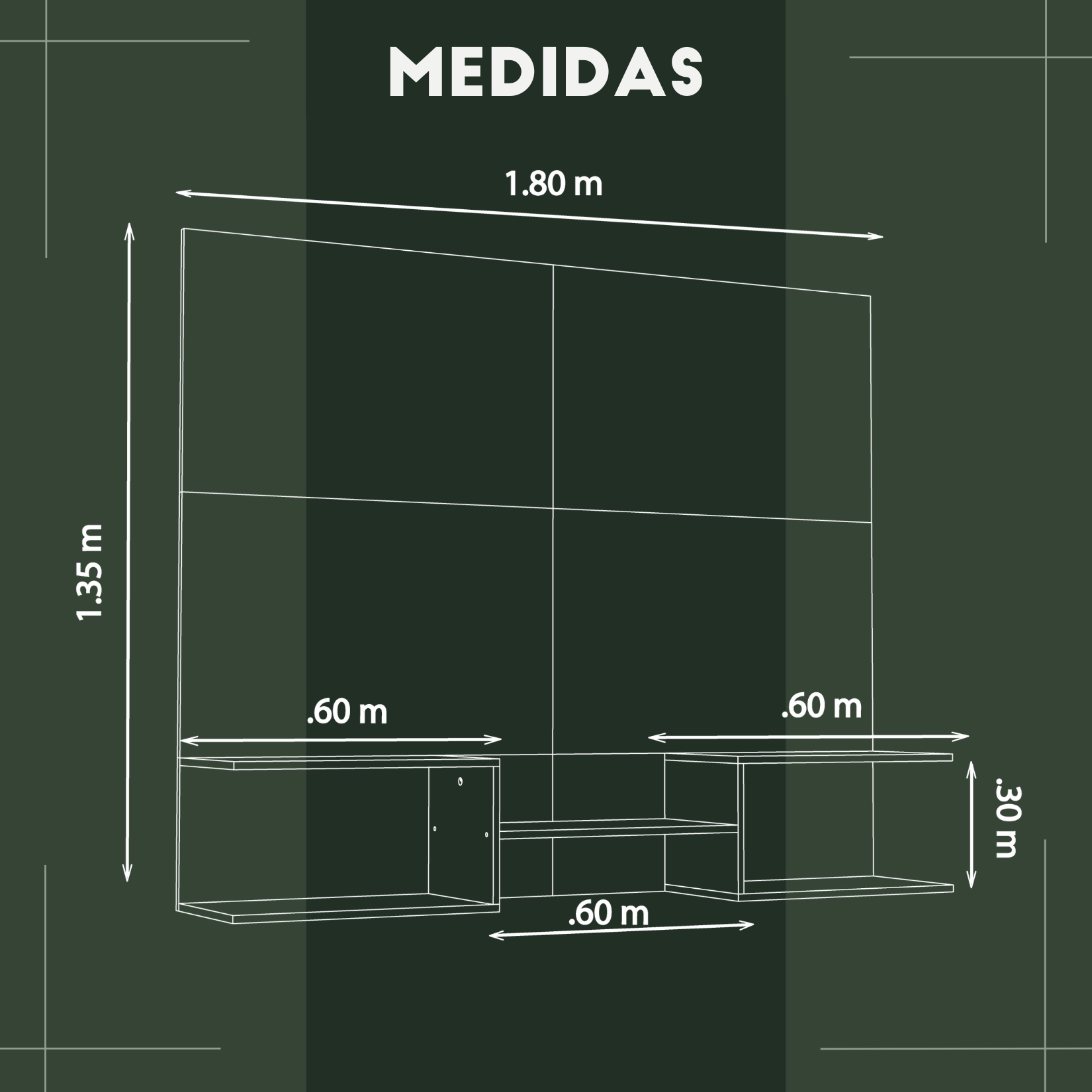 Foto 7 | Mueble De Tv Panel Dúo, Moru, Blanco Y Roble