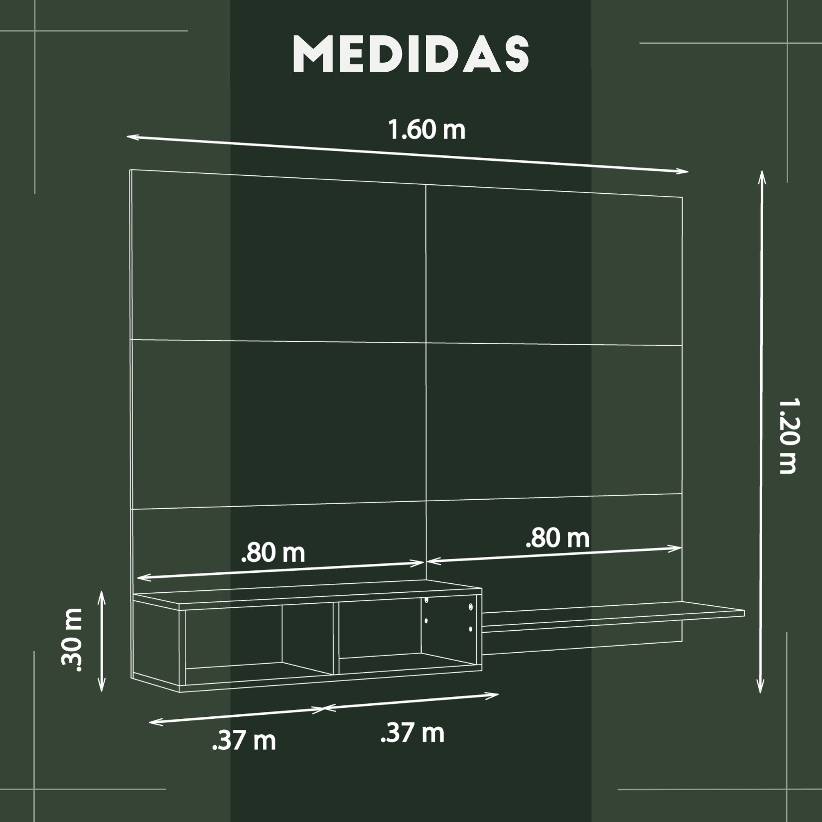 Foto 8 pulgar | Mueble De Tv Panel Panorama, Moru, Blanco