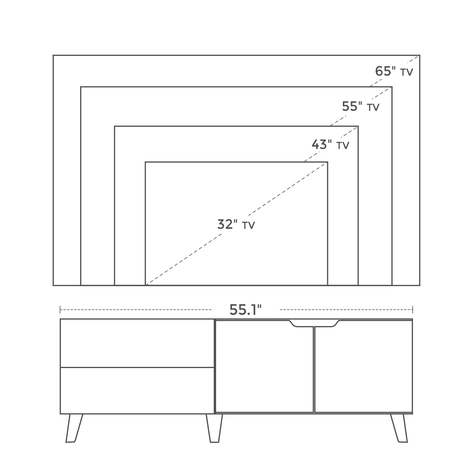 Foto 7 pulgar | Soporte De Tv Vasagle Para Televisores De Hasta 65 Pulgadas Con 2 Puertas Y Ajustable