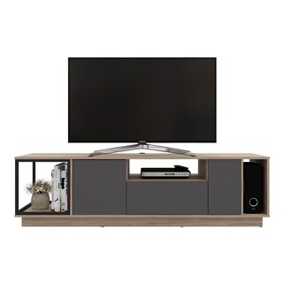 Foto 1 | Mesa Tv Cubo Maderkit Color Rovere/plomo