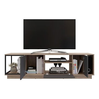 Foto 2 | Mesa Tv Cubo Maderkit Color Rovere/plomo