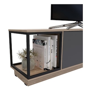 Foto 5 | Mesa Tv Cubo Maderkit Color Rovere/plomo