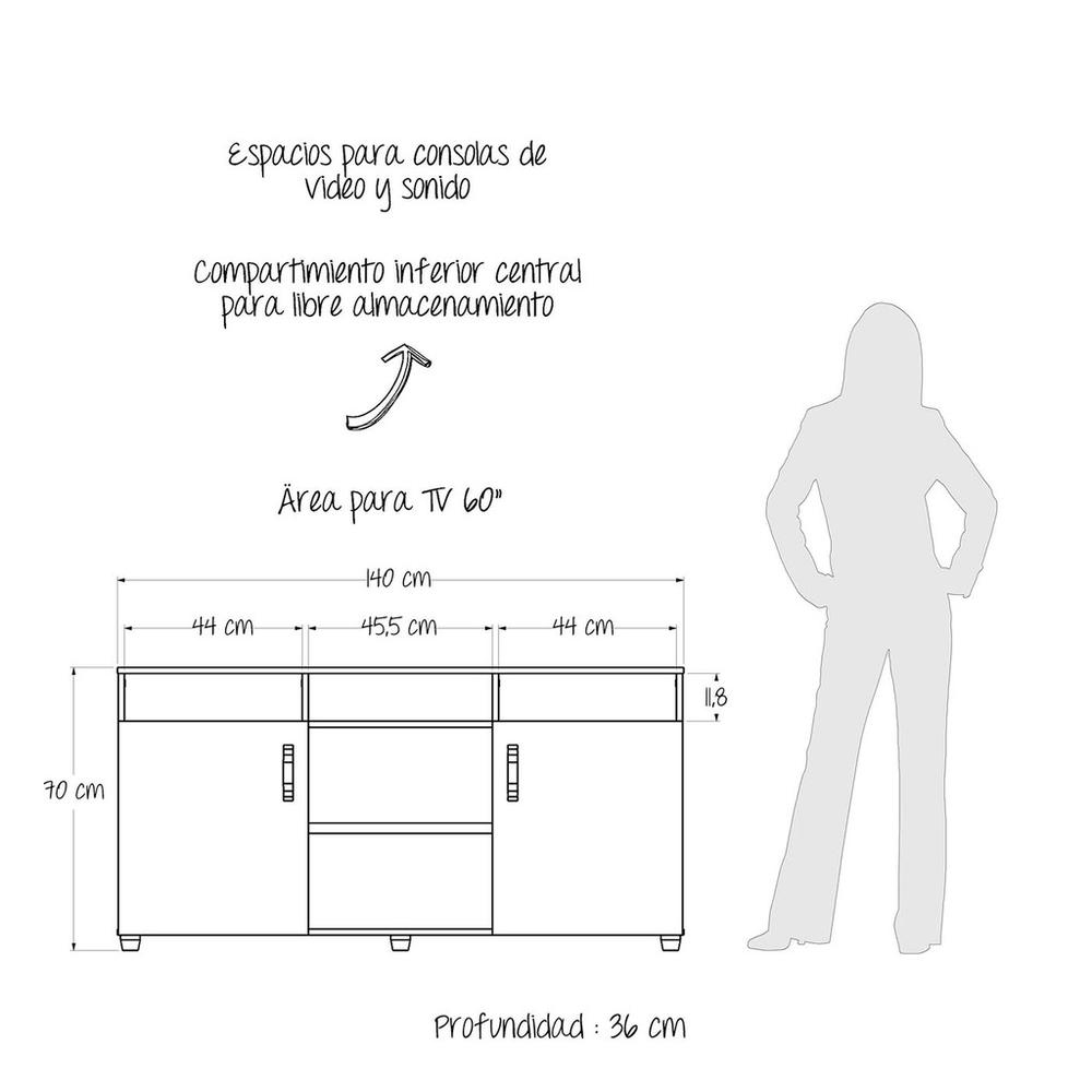 Foto 7 | Mueble para TV Maderkit Berlín