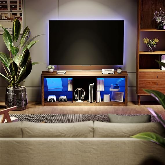 Foto 5 pulgar | Mueble Para Tv Con Luz Led Color Nogal