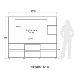 Foto 5 | Centro De Entretenimiento Scala Maderkit Wengue