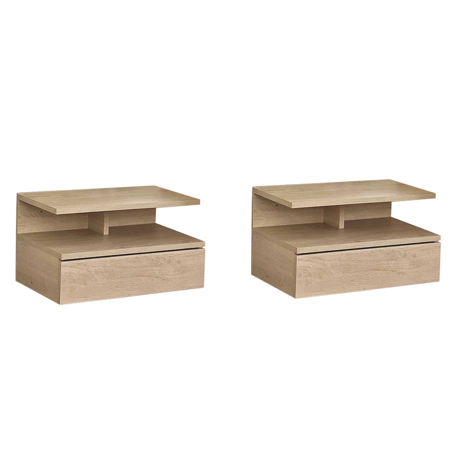 Set De 2 Portavelas Flotantes, Color Natural Del Bosque - Venta Internacional.