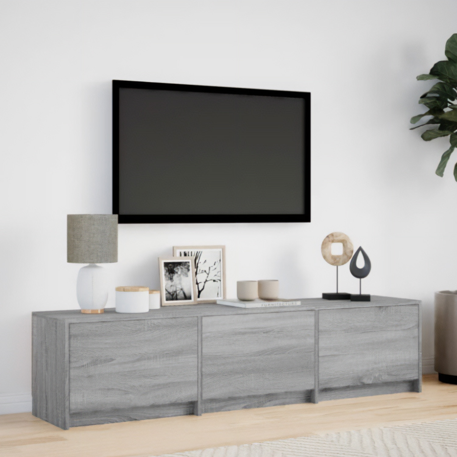 Foto 5 pulgar | Mueble de Tv Bossa con Almacenamiento 3 Compartimentos