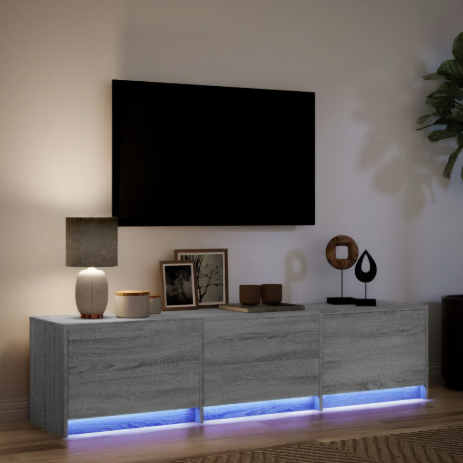 Foto 6 pulgar | Mueble de Tv Bossa con Almacenamiento 3 Compartimentos