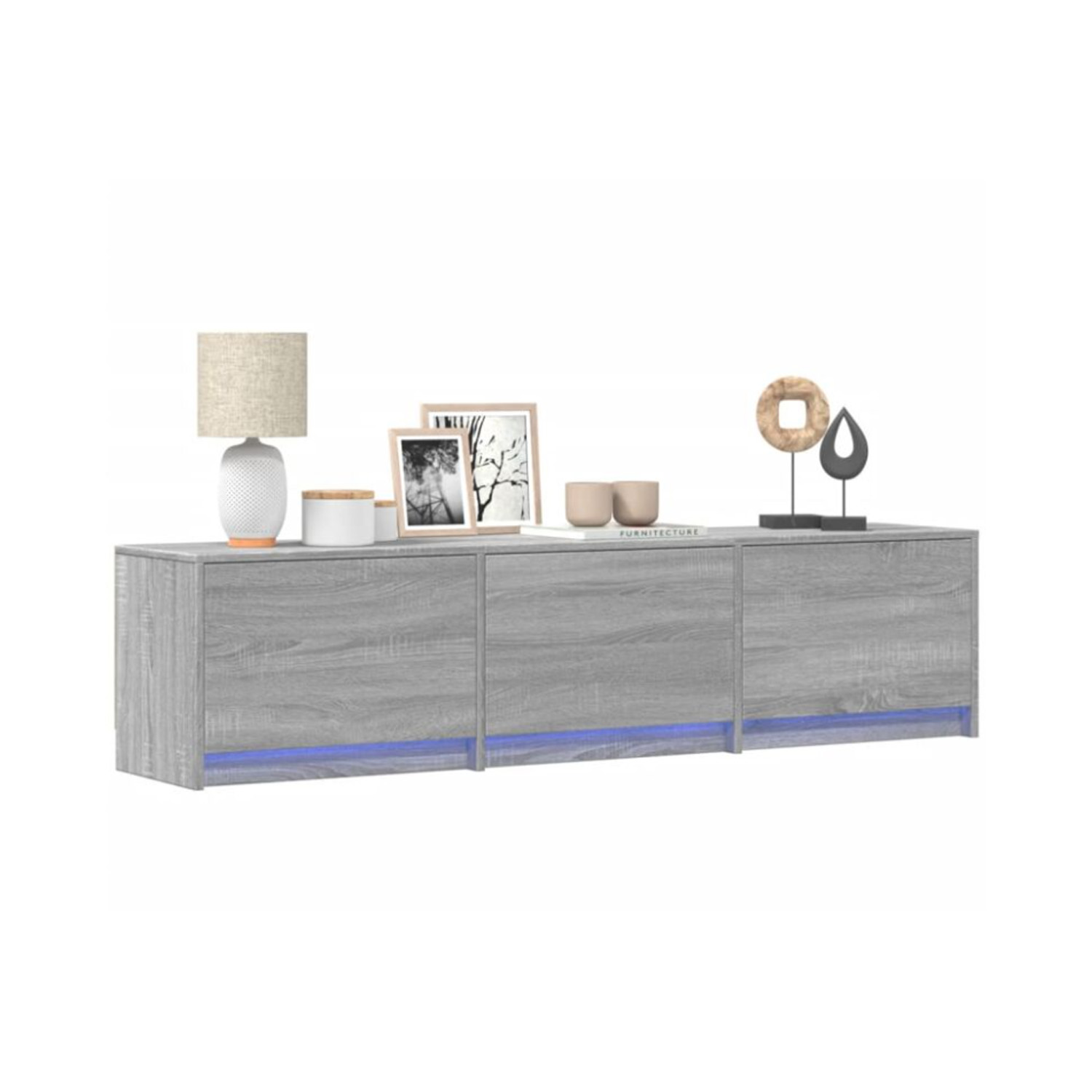 Foto 7 pulgar | Mueble de Tv Bossa con Almacenamiento 3 Compartimentos