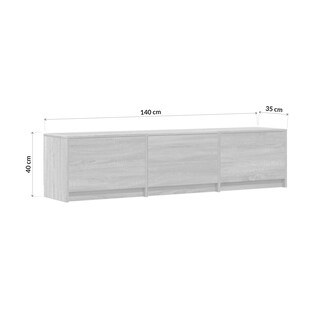 Foto 7 | Mueble de Tv Bossa con Almacenamiento 3 Compartimentos