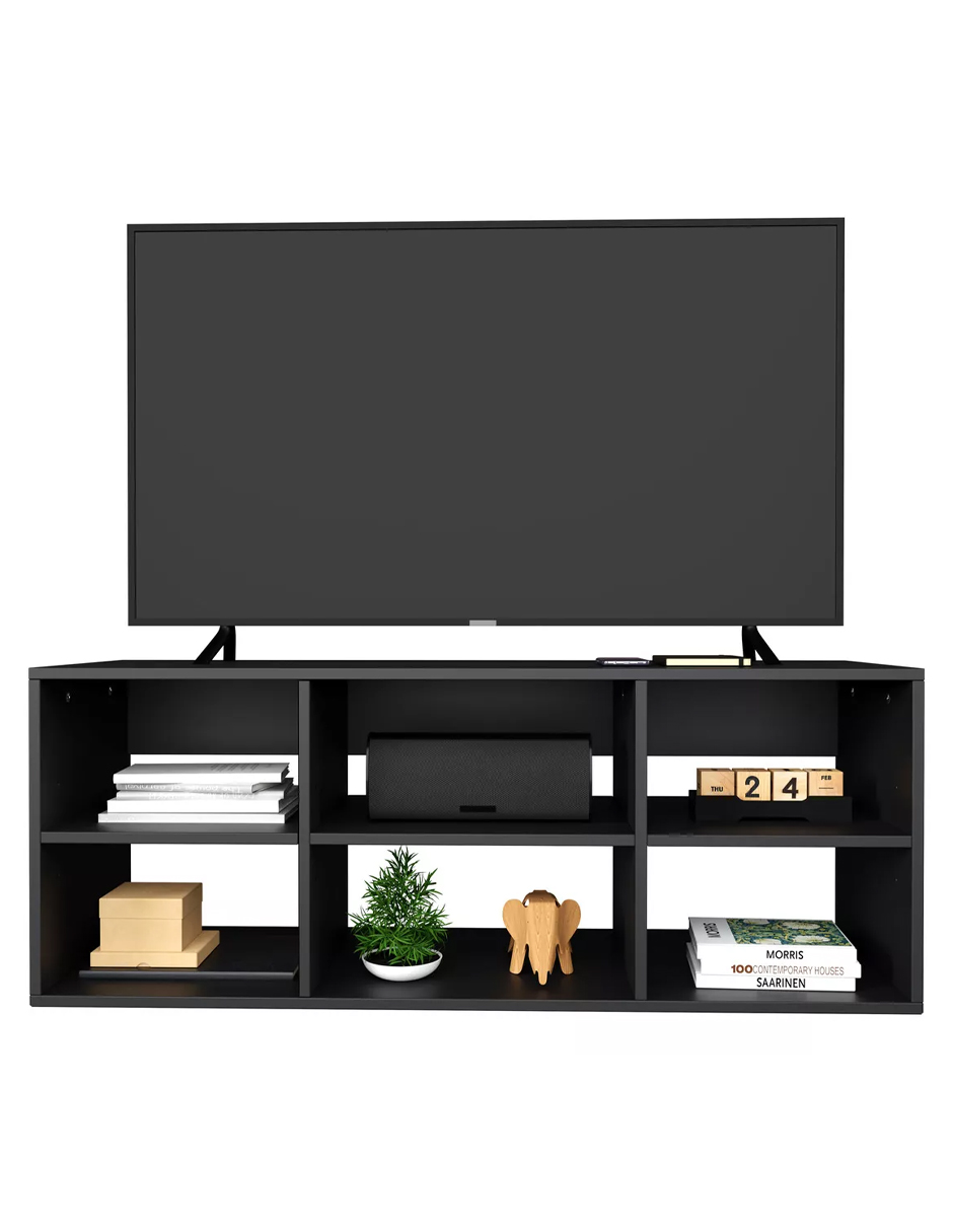 Foto 3 pulgar | Gabinete Mueble De Tv 60 pulgadas Minimalista Piso Color Negro